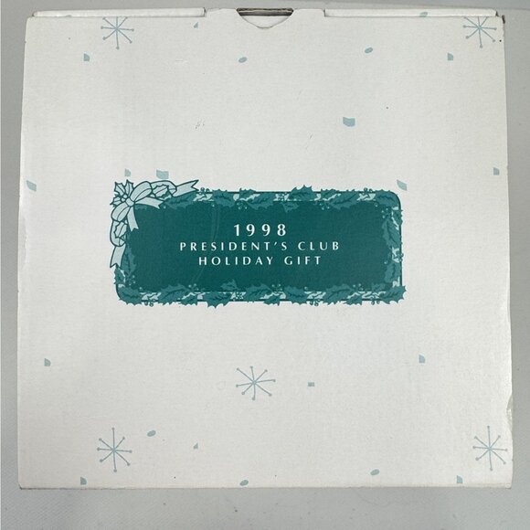 Vintage Luminarc 1998 Avon Happy Holidays Glass Vase 8.5" Winter Scene France - Picture 8 of 15